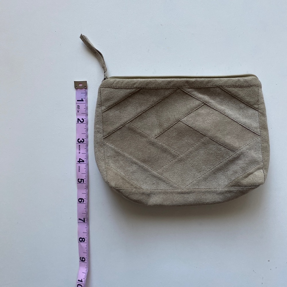 Vintage Dorli UltraSuede Tan Suede Zipper Pouch - Picture 7 of 8